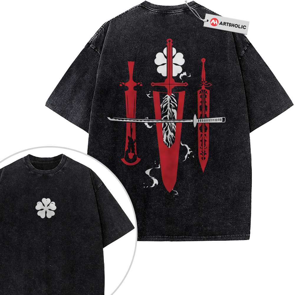 Black Clover Shirt, Anime Shirt, Vintage T-Shirt 2-Sided