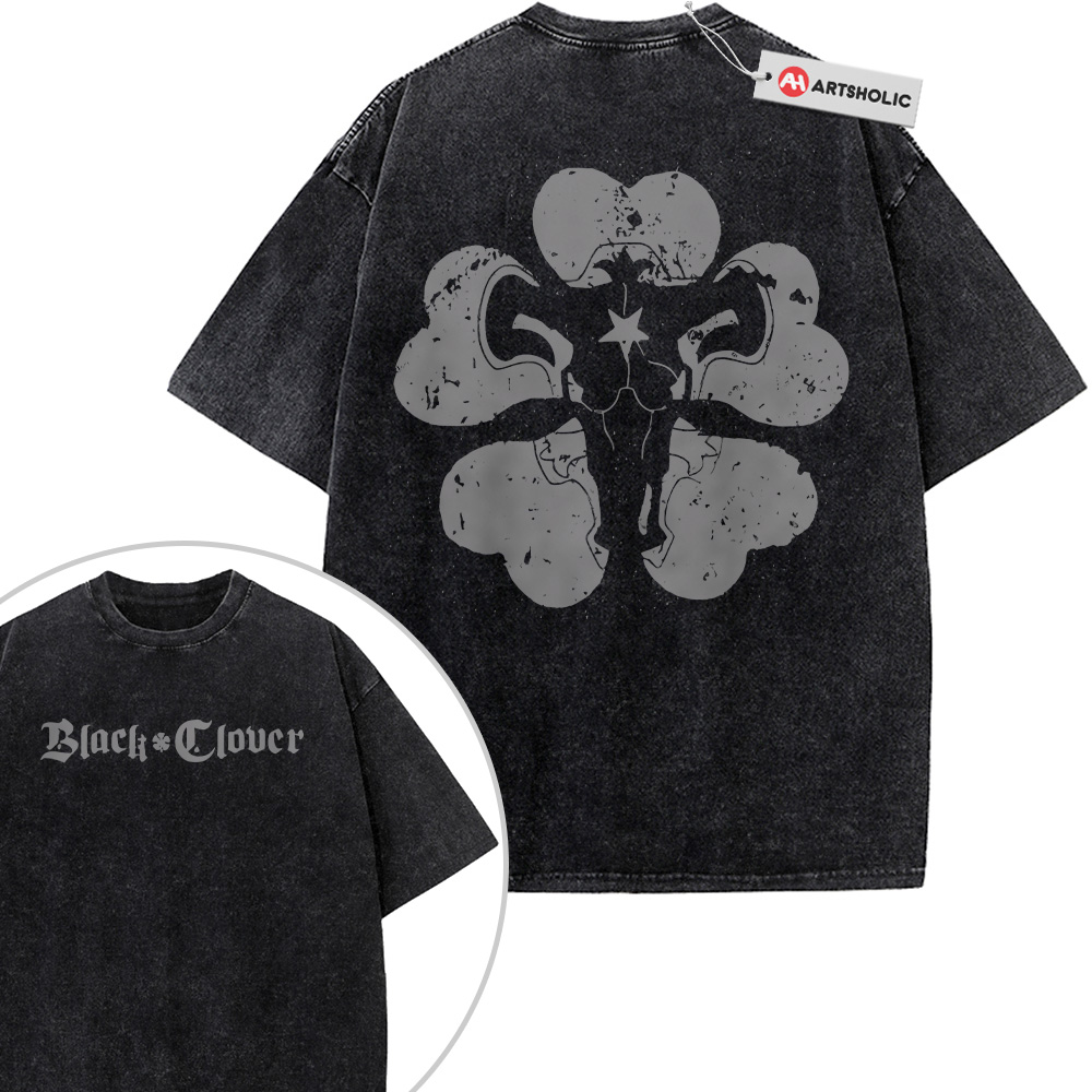 Black Clover Shirt, Anime Shirt, Vintage T-Shirt 2-Sided
