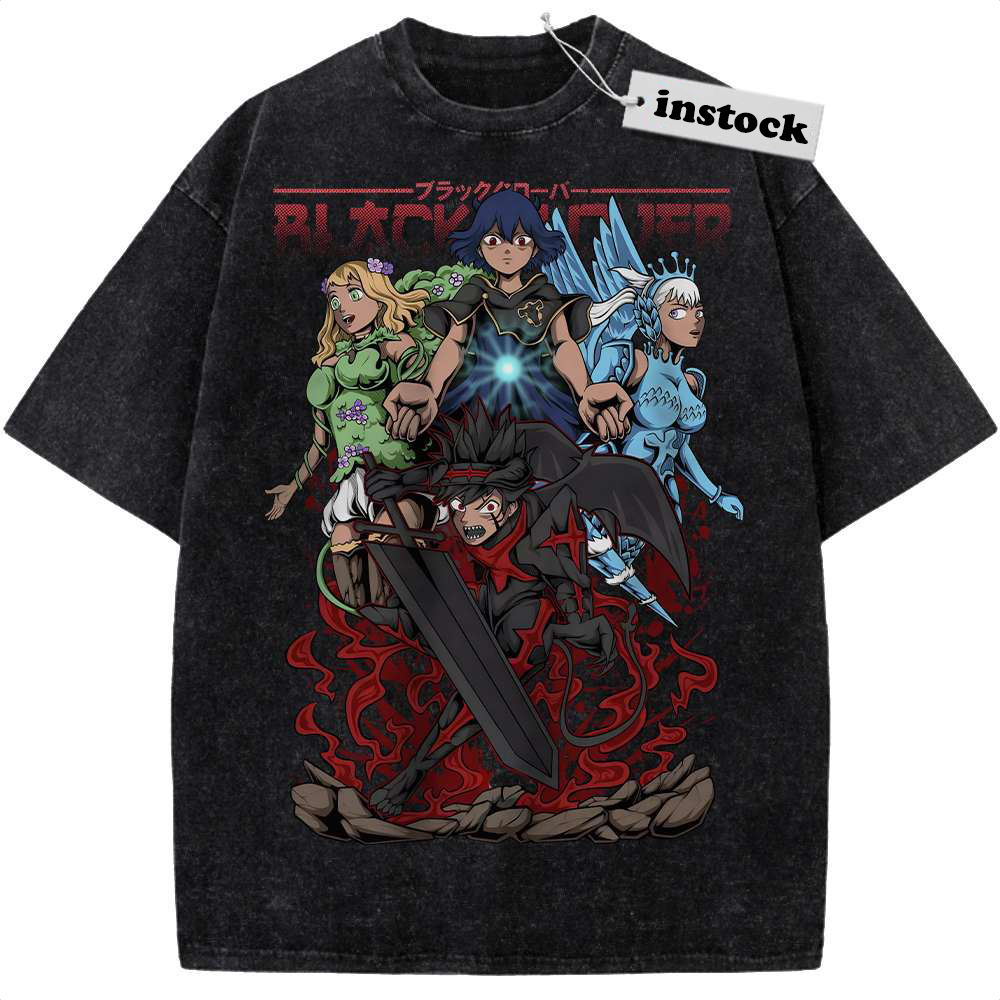 Black Clover Shirt, Anime Shirt, Vintage T-Shirt