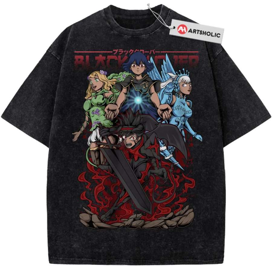 Alternative view of Black Clover Shirt, Anime Shirt, Vintage T-Shirt