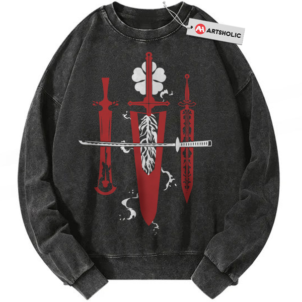 Black Clover Sweatshirt, Anime Sweatshirt, Vintage Sweatshirt