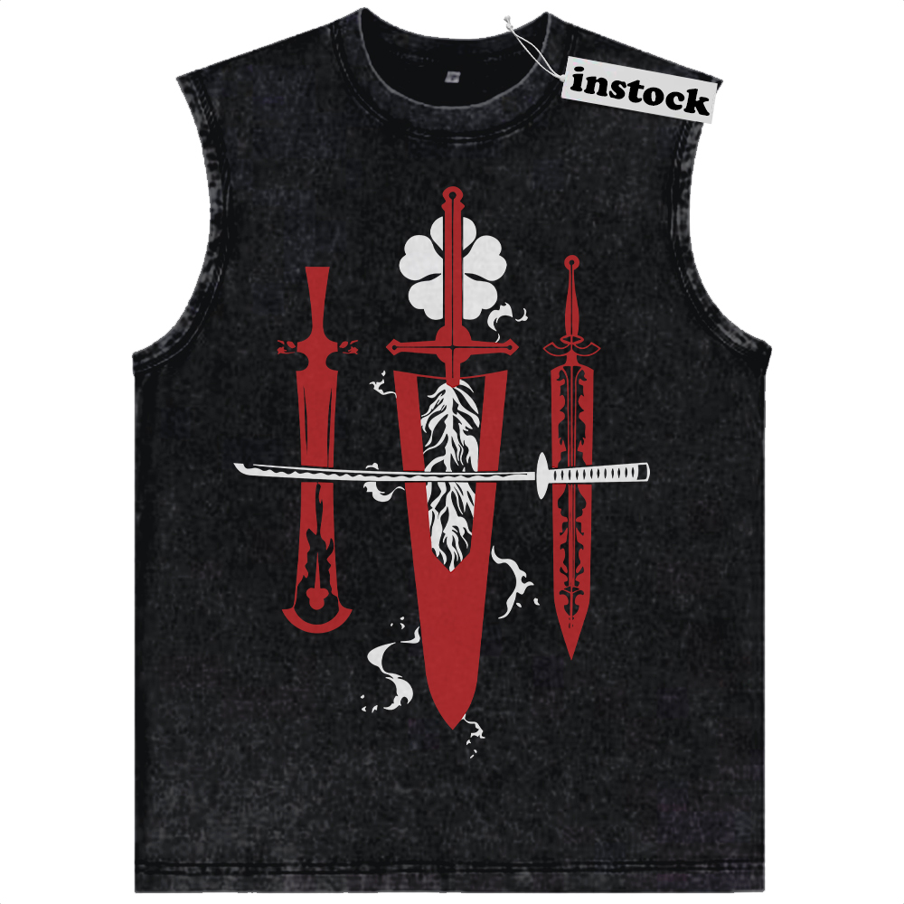 Black Clover Tank Top, Anime Tank Top, Vintage Tank Top