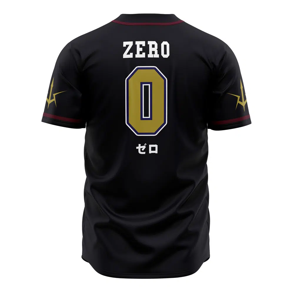 Alternative view of Black Knights Zero Code Geass Baseball Jersey