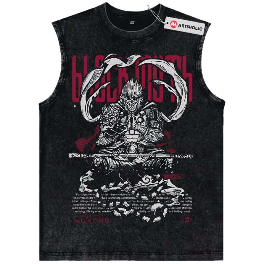 Alternative view of Black Myth: Wukong Tank Top, Game Tank Top, Vintage Tank Top