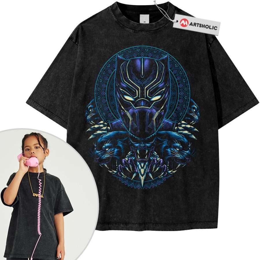 Alternative view of Black Panther Shirt For Kids, Marvel Comics Shirt For Kids, Vintage T-Shirt For Kids