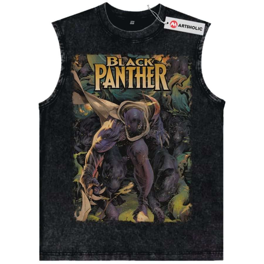Alternative view of Black Panther Tank Top, Marvel Comics Tank Top, Vintage Tank Top