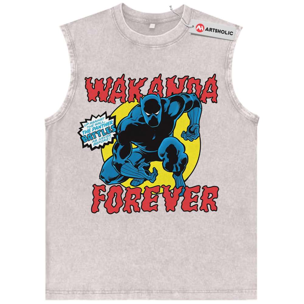 Alternative view of Black Panther Tank Top, Marvel Comics Tank Top, Vintage Tank Top