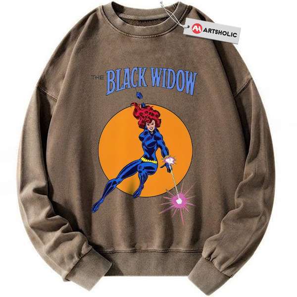 Alternative view of Black Widow Sweatshirt, Marvel Comics Sweatshirt, Vintage Sweatshirt