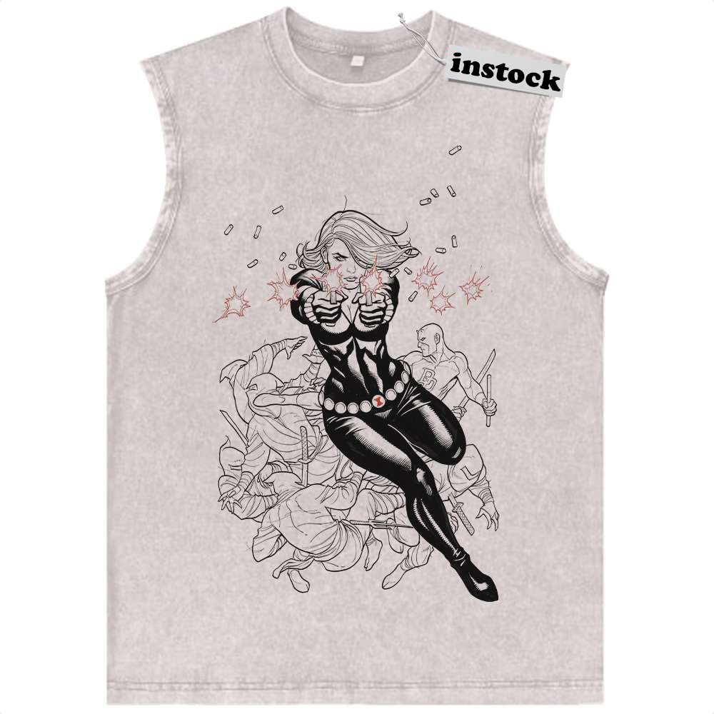 Black Widow vs Daredevil Tank Top, Marvel Comics Tank Top, Vintage Tank Top