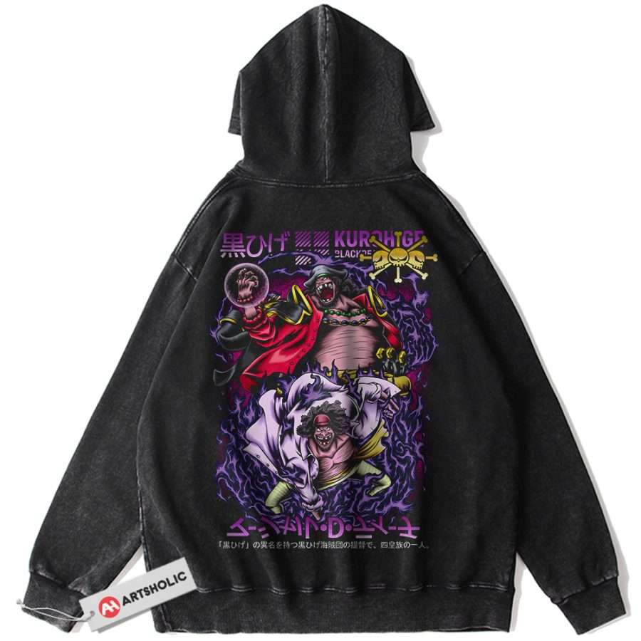 Alternative view of Blackbeard Hoodie, Marshall D Teach Hoodie, One Piece Hoodie, Anime Hoodie, Vintage Hoodie
