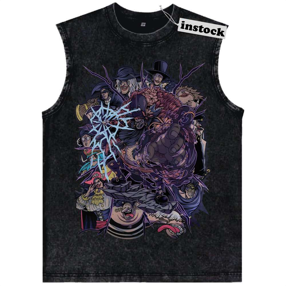 Blackbeard Pirates Tank Top, One Piece Tank Top, Anime Tank Top, Vintage Tank Top
