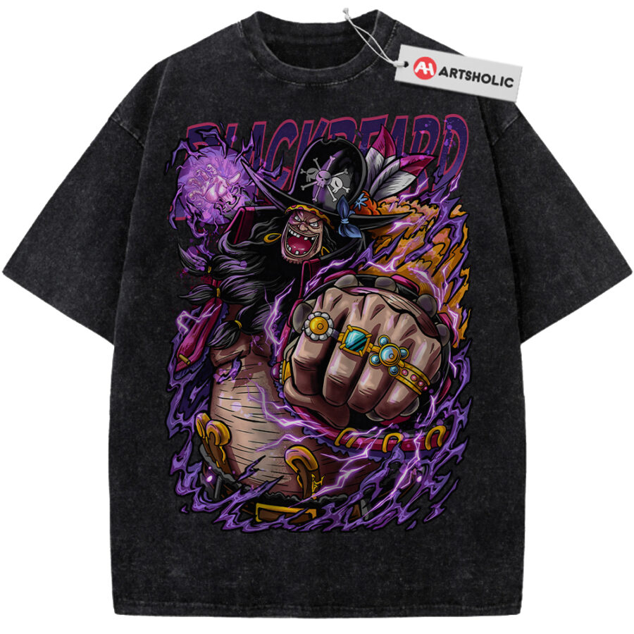 Alternative view of Blackbeard Shirt, Marshall D Teach Shirt, One Piece Shirt, Anime Shirt, Vintage T-Shirt