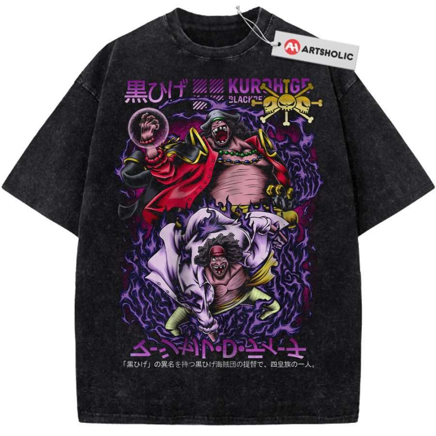 Alternative view of Blackbeard Shirt, Marshall D Teach Shirt, One Piece Shirt, Anime Shirt, Vintage T-Shirt