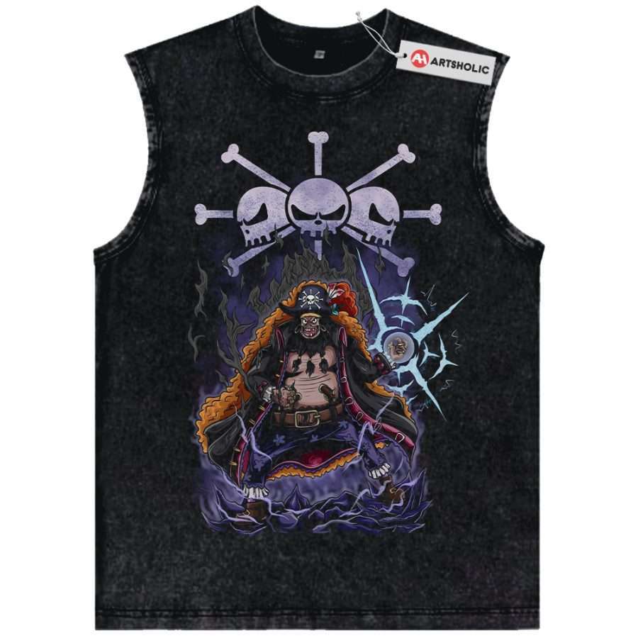 Alternative view of Blackbeard Tank Top, Marshall D Teach Tank Top, One Piece Tank Top, Anime Tank Top, Vintage Tank Top