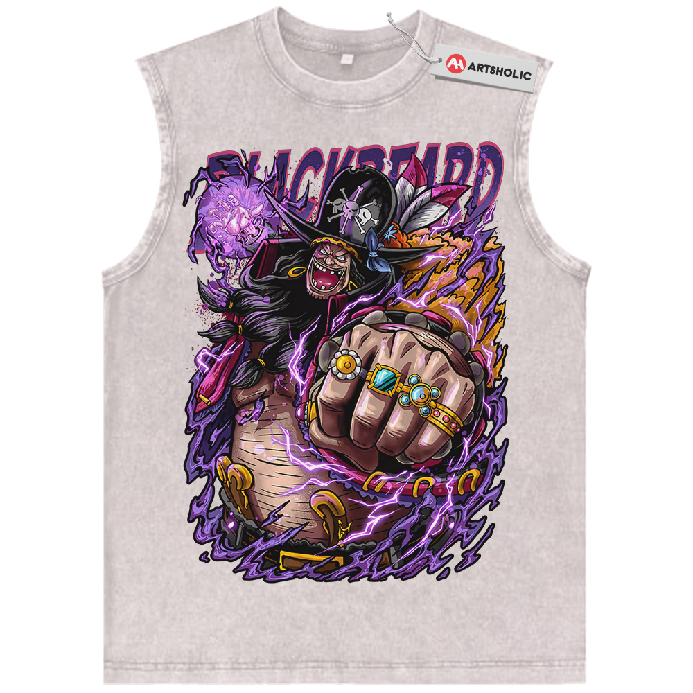Alternative view of Blackbeard Tank Top, Marshall D Teach Tank Top, One Piece Tank Top, Anime Tank Top, Vintage Tank Top