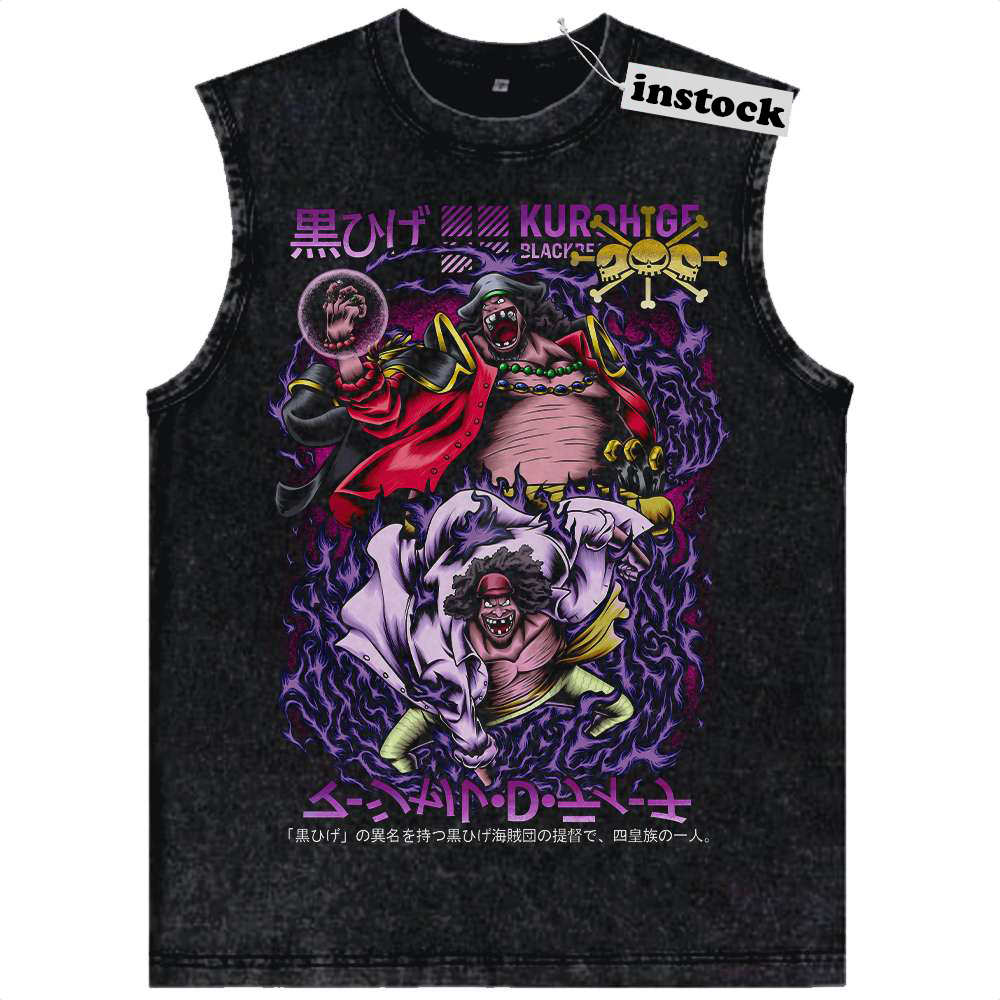 Blackbeard Tank Top, Marshall D Teach Tank Top, One Piece Tank Top, Anime Tank Top, Vintage Tank Top