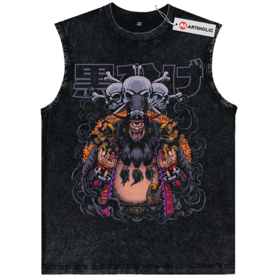 Alternative view of Blackbeard Tank Top, One Piece Tank Top, Anime Tank Top, Vintage Tank Top