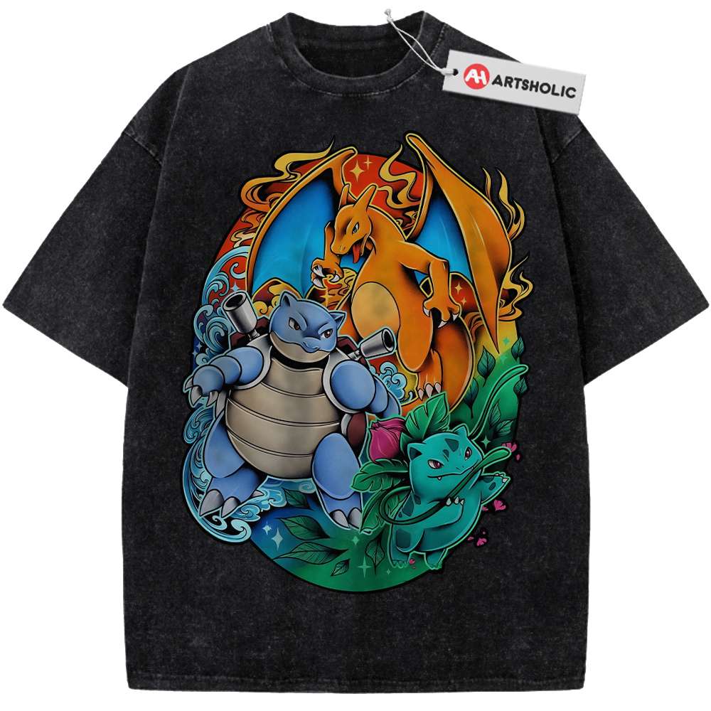 Blastoise Shirt, Charizard Shirt, Venusaur Shirt, Pokemon shirt, Anime Shirt, Vintage Tee