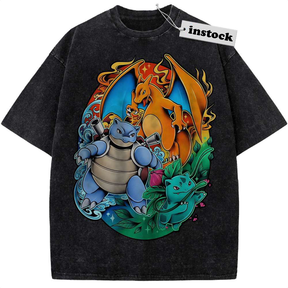 Blastoise Shirt, Charizard Shirt, Venusaur Shirt, Pokemon shirt, Anime Shirt, Vintage Tee