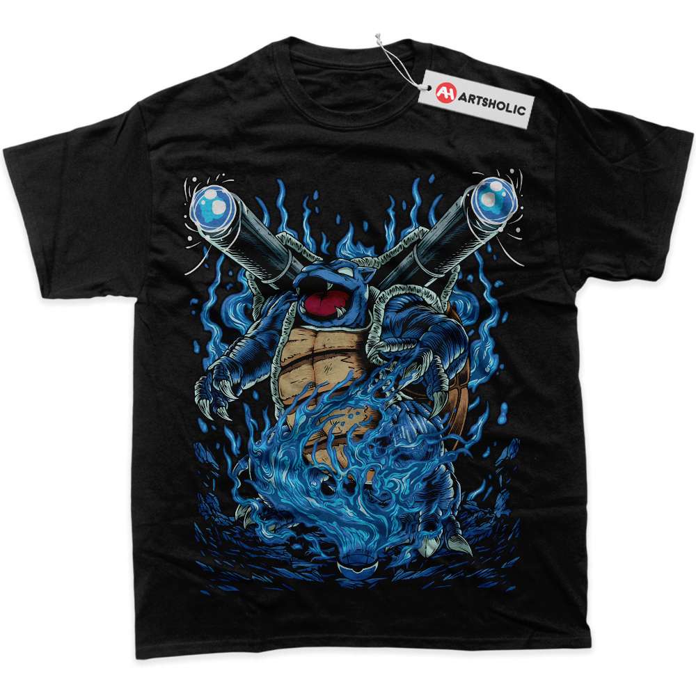 Alternative view of Blastoise Shirt, Pokemon Shirt, Anime Shirt, graphic T-Shirt