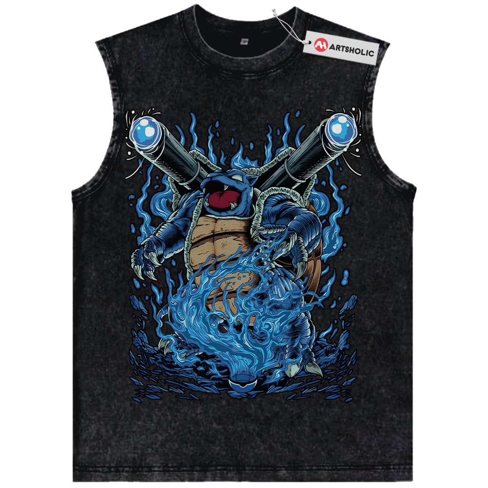 Blastoise Tank Top, Pokemon Tank Top, Anime Tank Top, Vintage Tank Top