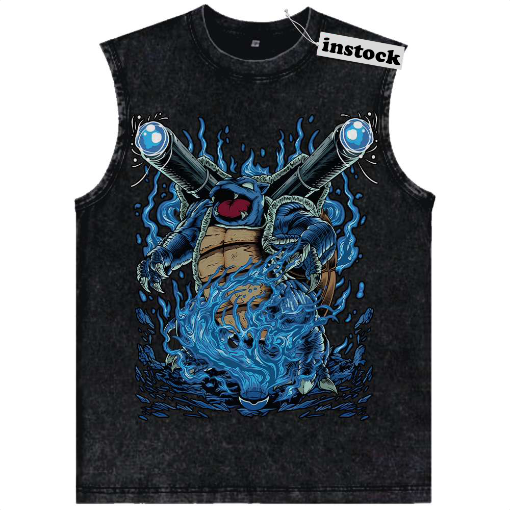 Blastoise Tank Top, Pokemon Tank Top, Anime Tank Top, Vintage Tank Top
