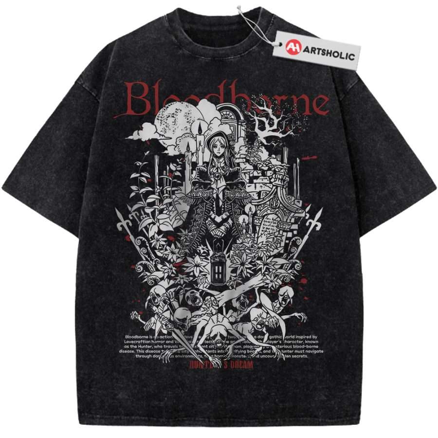 Alternative view of Bloodborne Shirt, Game Shirt, Vintage Tee