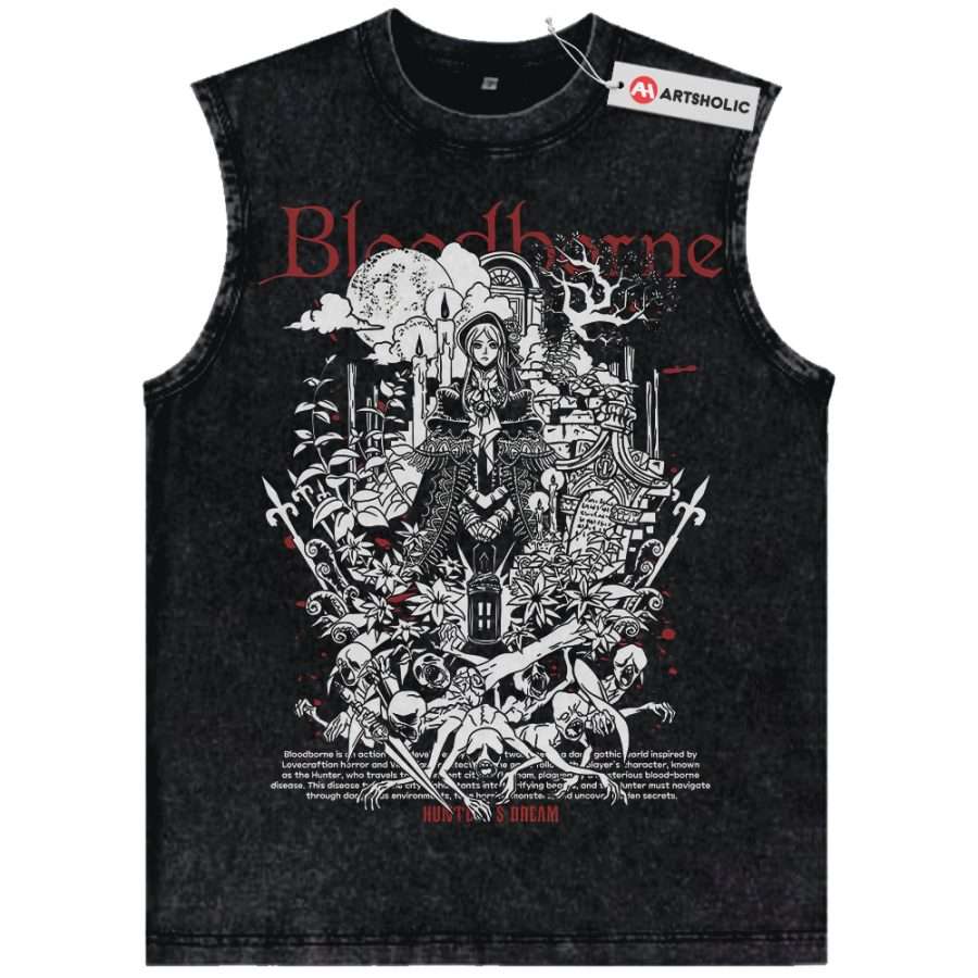 Alternative view of Bloodborne Tank Top, Game Tank Top, Vintage Tank Top