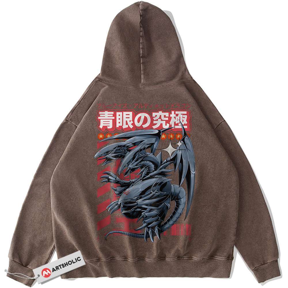 Alternative view of Blue Eyes Ultimate Dragon Hoodie, Anime Hoodie, Vintage Hoodie