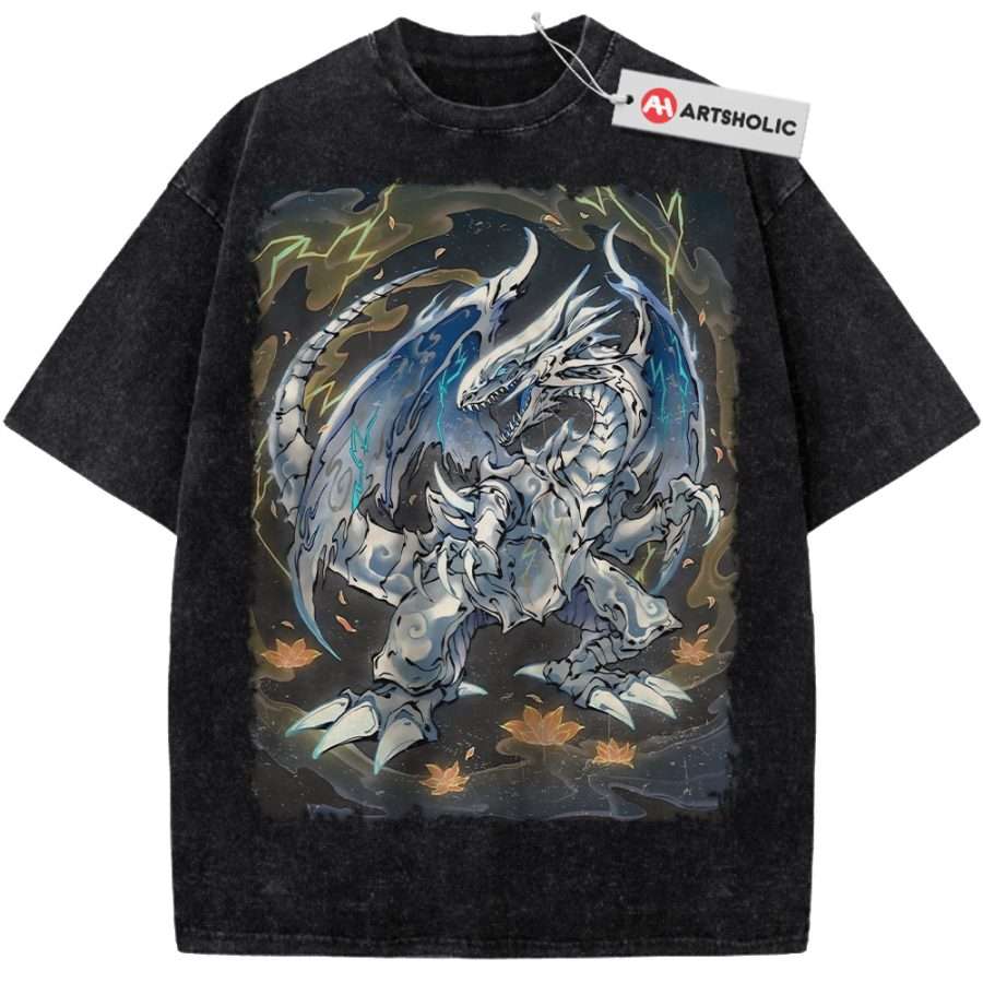 Alternative view of Blue Eyes White Dragon Shirt, Anime Shirt, Vintage T-Shirt