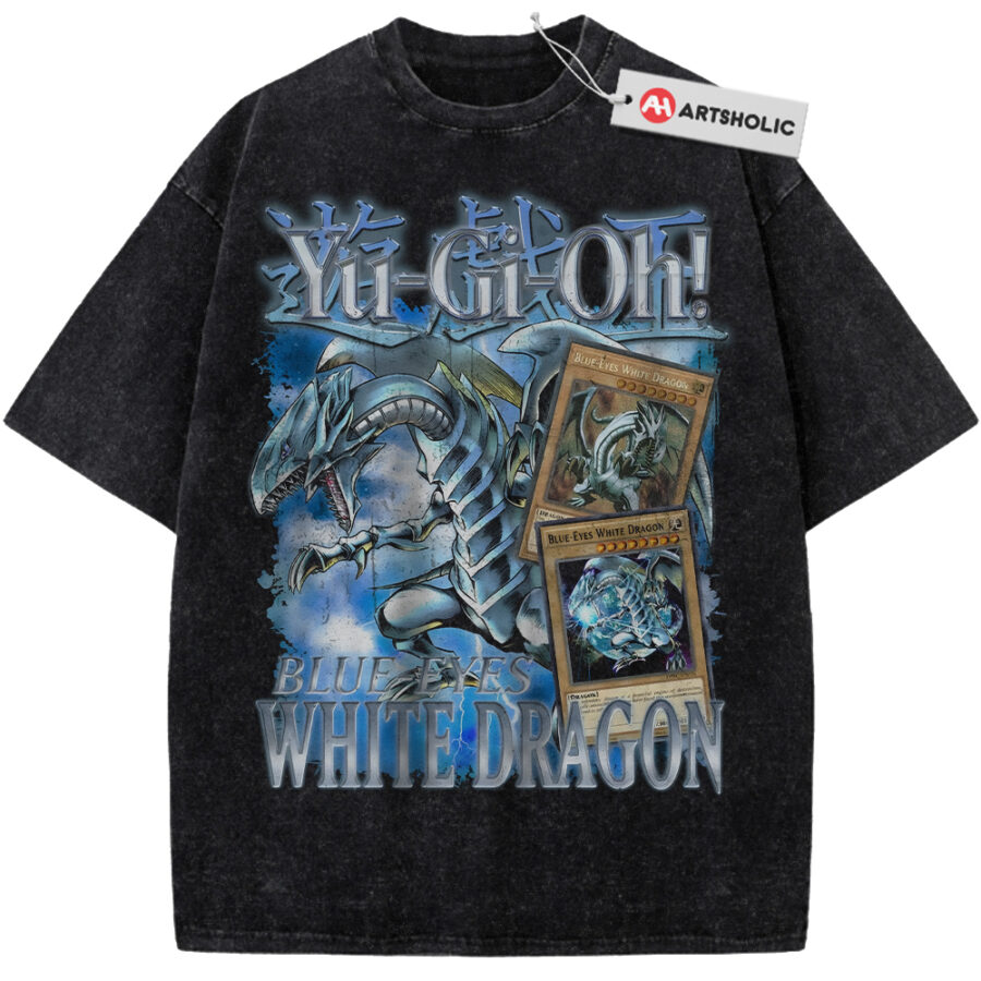 Alternative view of Blue-Eyes White Dragon Shirt, Anime Shirt, Vintage T-Shirt