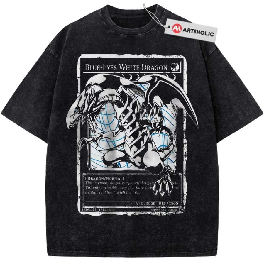 Alternative view of Blue Eyes White Dragon Shirt, Anime Shirt, Vintage Tee