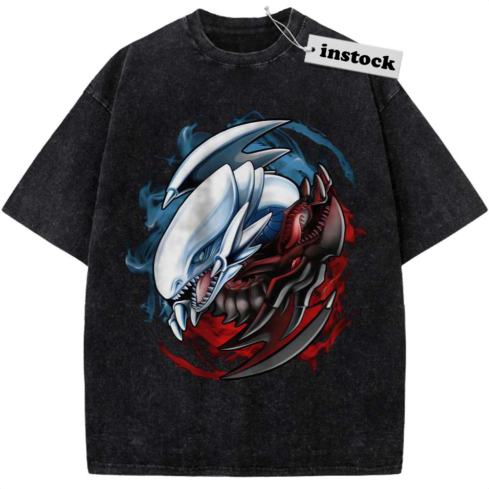 Blue-Eyes White Dragon Shirt, Red-Eyes Black Dragon Shirt, Anime Shirt, Vintage T-Shirt