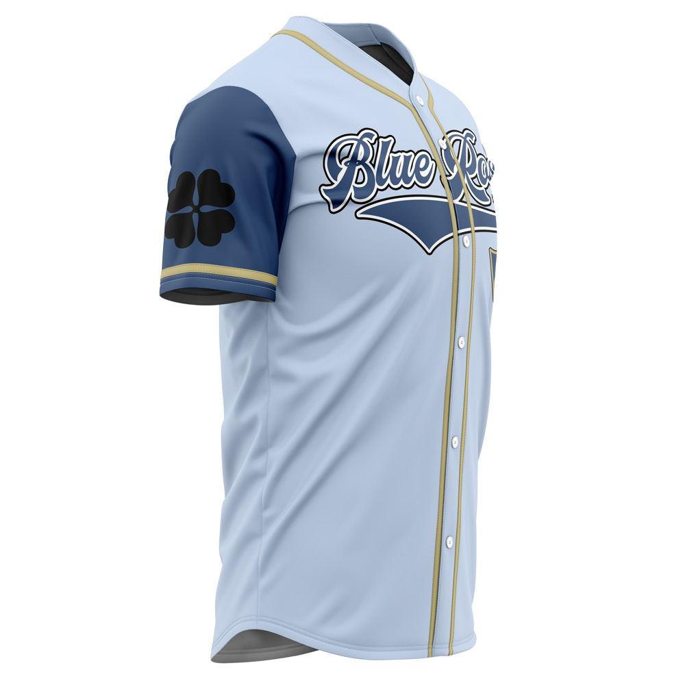 Alternative view of Blue Roses Black Clover Custom Baseball Jersey - Otaku Hall