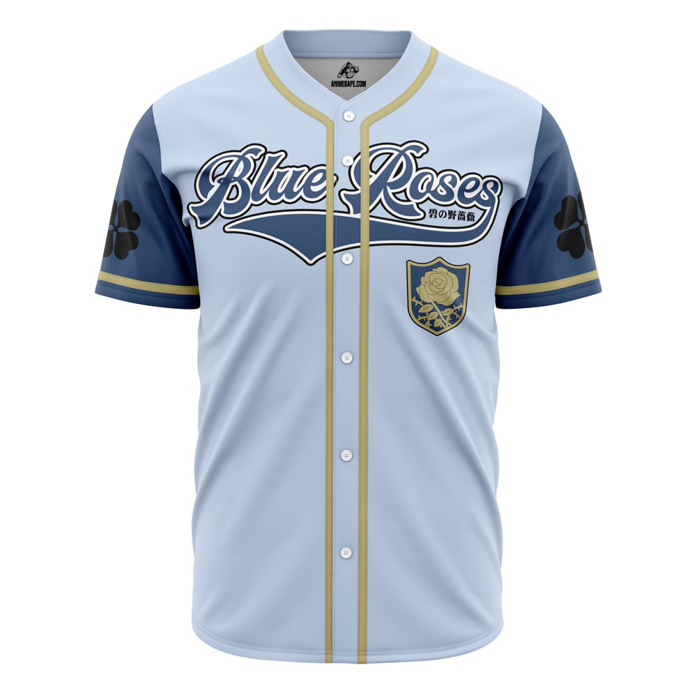 Blue Roses Black Clover Custom Baseball Jersey - Otaku Hall