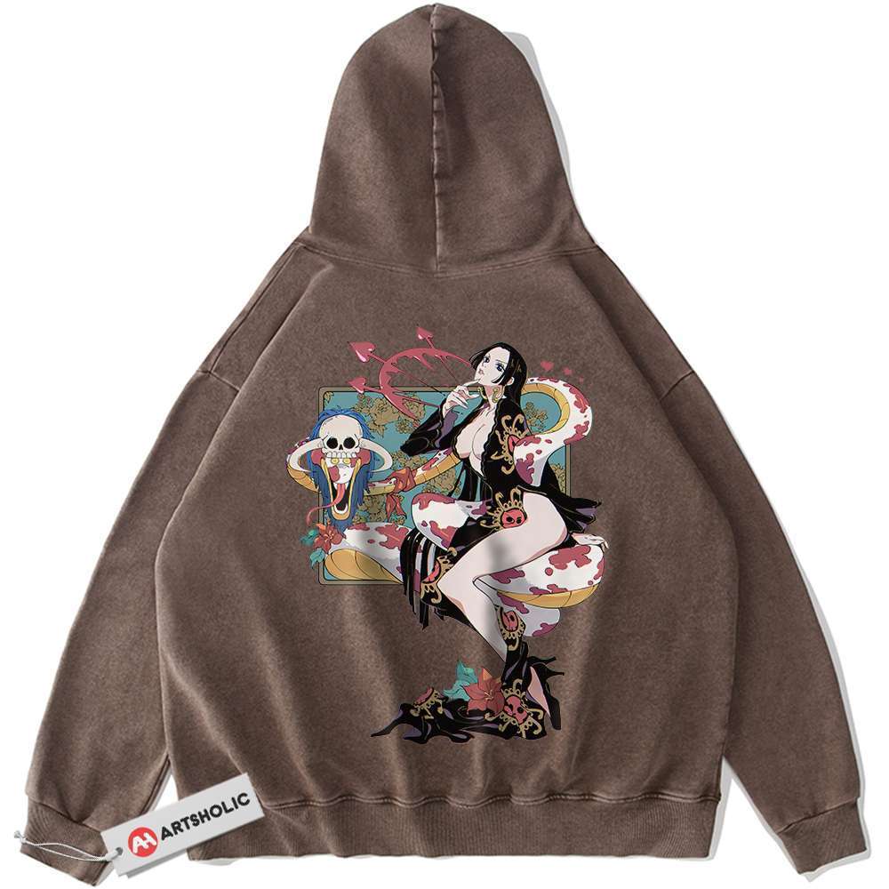 Alternative view of Boa Hancock Hoodie, One Piece Hoodie, Anime Hoodie, Vintage Hoodie