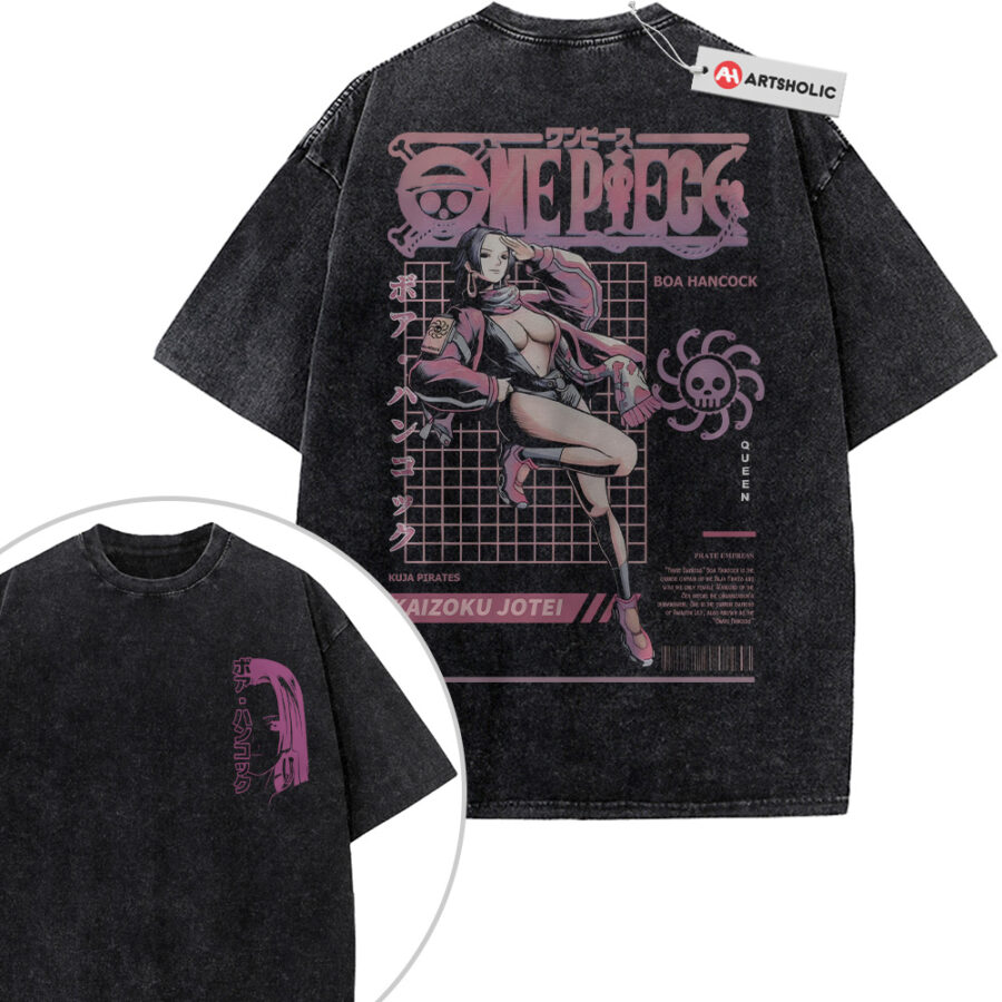 Alternative view of Boa Hancock Shirt, One Piece Shirt, Anime Shirt, Vintage T-Shirt 2-Sided