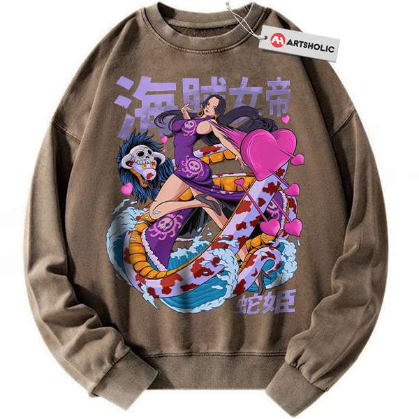 Alternative view of Boa Hancock Sweatshirt, One Piece Sweatshirt, Anime Sweatshirt, Vintage Sweater