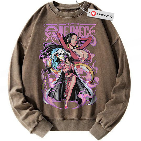 Alternative view of Boa Hancock Sweatshirt, One Piece Sweatshirt, Anime Sweatshirt, Vintage Sweater