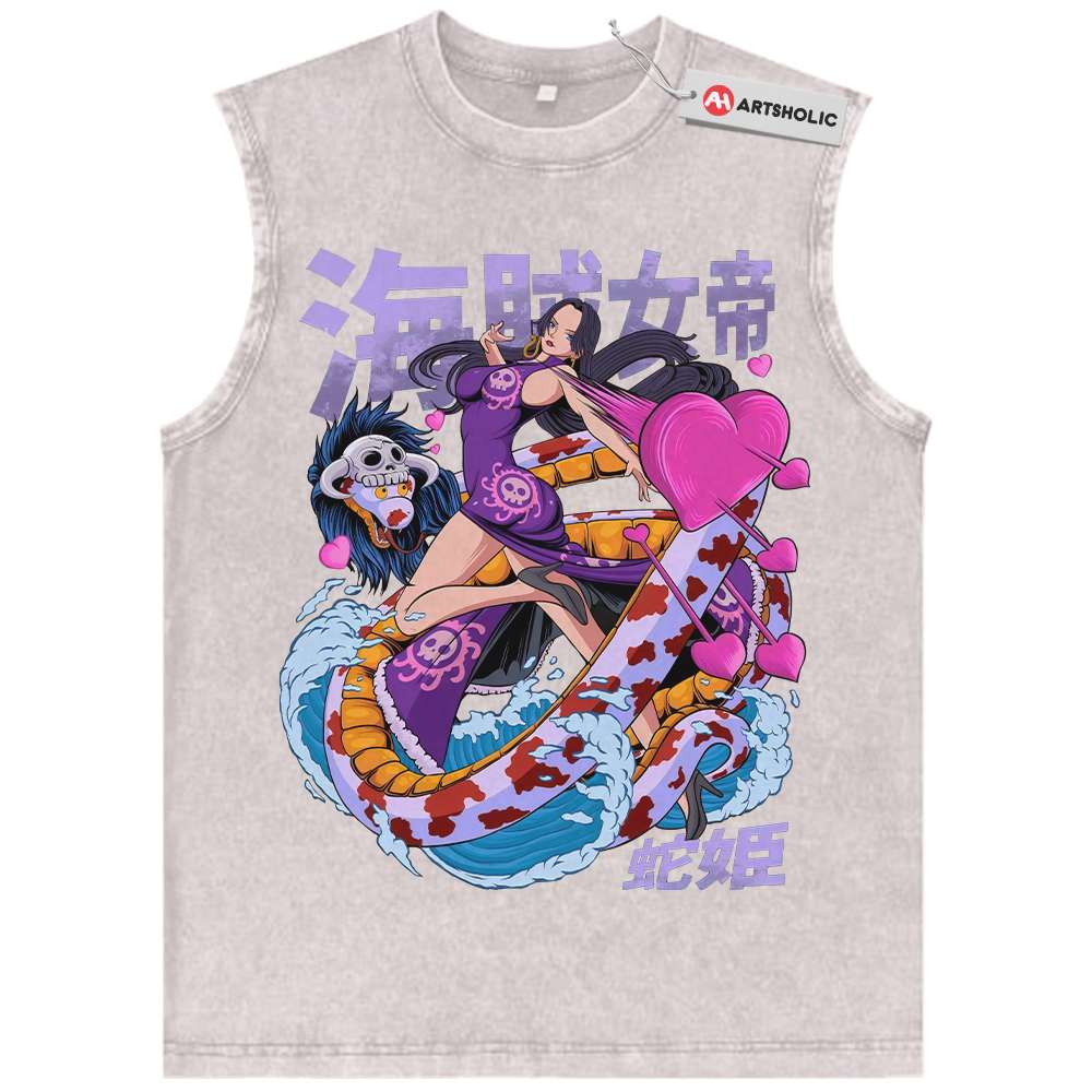 Alternative view of Boa Hancock Tank Top, One Piece Tank Top, Anime Tank Top, Vintage Tank Top