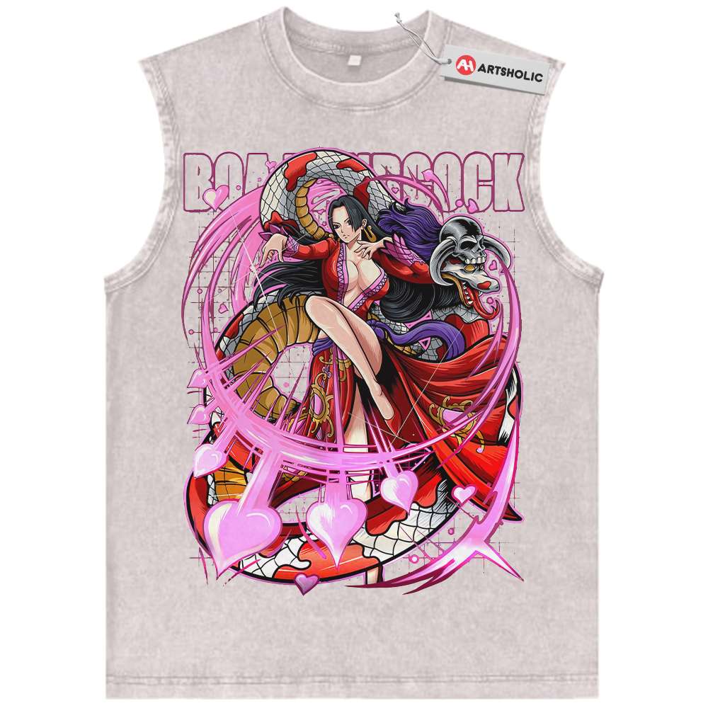 Alternative view of Boa Hancock Tank Top, One Piece Tank Top, Anime Tank Top, Vintage Tank Top