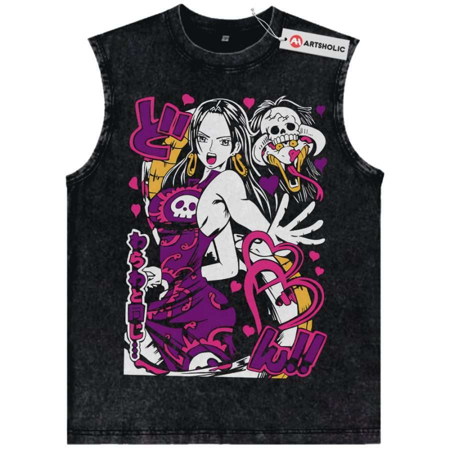 Alternative view of Boa Hancock Tank Top, One Piece Tank Top, Anime Tank Top, Vintage Tank Top