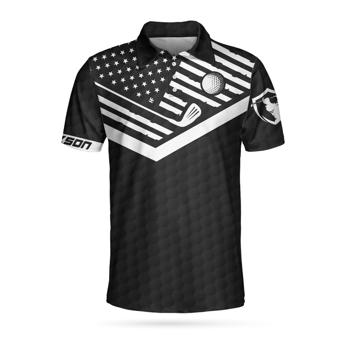 Born To Golf Forced To Work Custom Polo Shirt, Black Theme American Flag Polo Shirt, Best Golf Shirt For Men