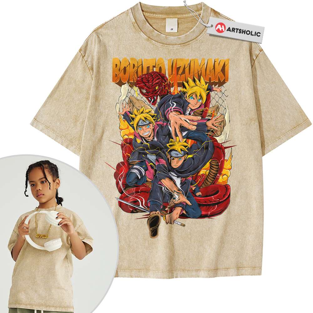 Alternative view of Boruto Uzumaki Shirt For Kids, Naruto Shirt For Kids, Anime Shirt For Kids, Vintage Tee For Kids
