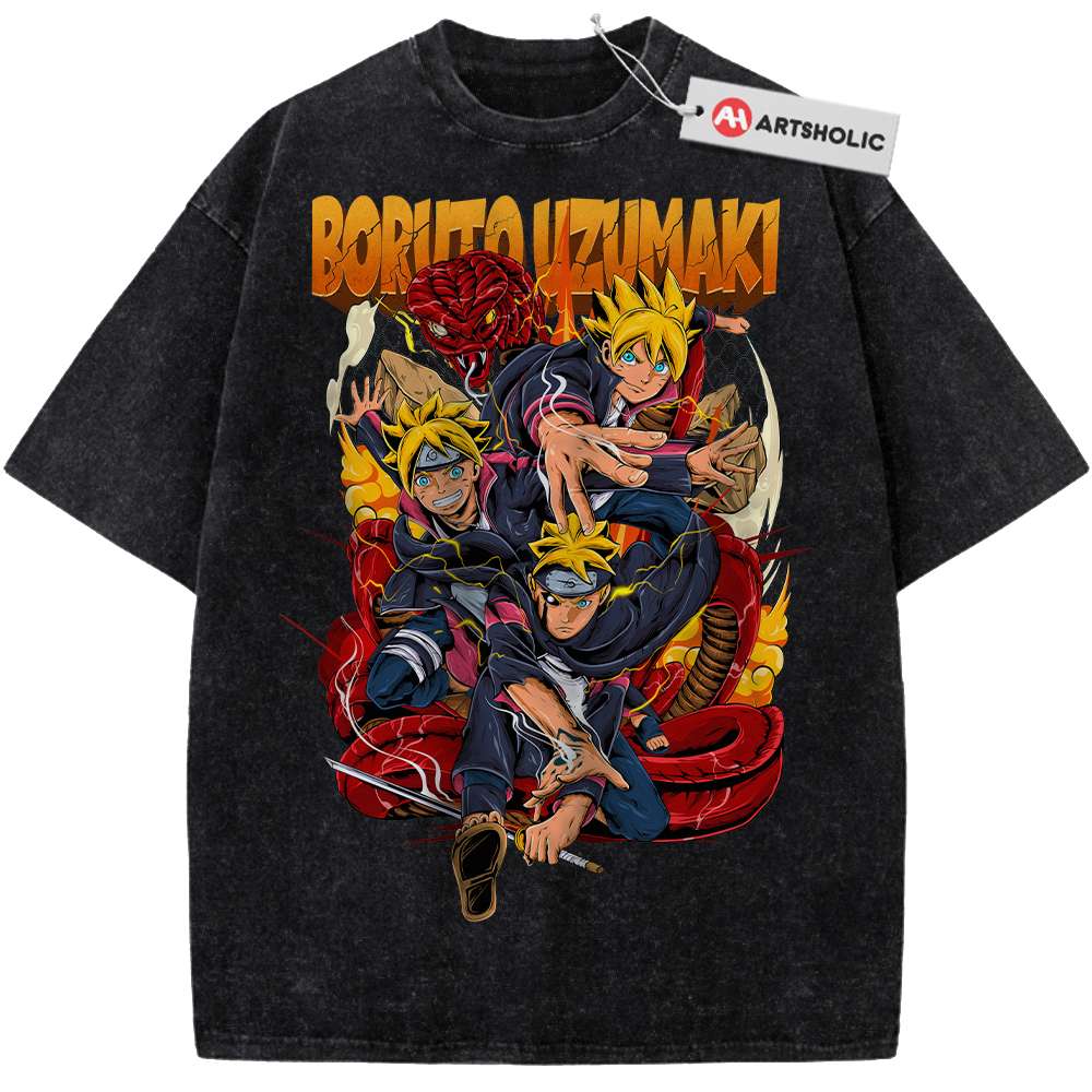 Alternative view of Boruto Uzumaki Shirt, Naruto Shirt, Anime Shirt, Vintage Tee