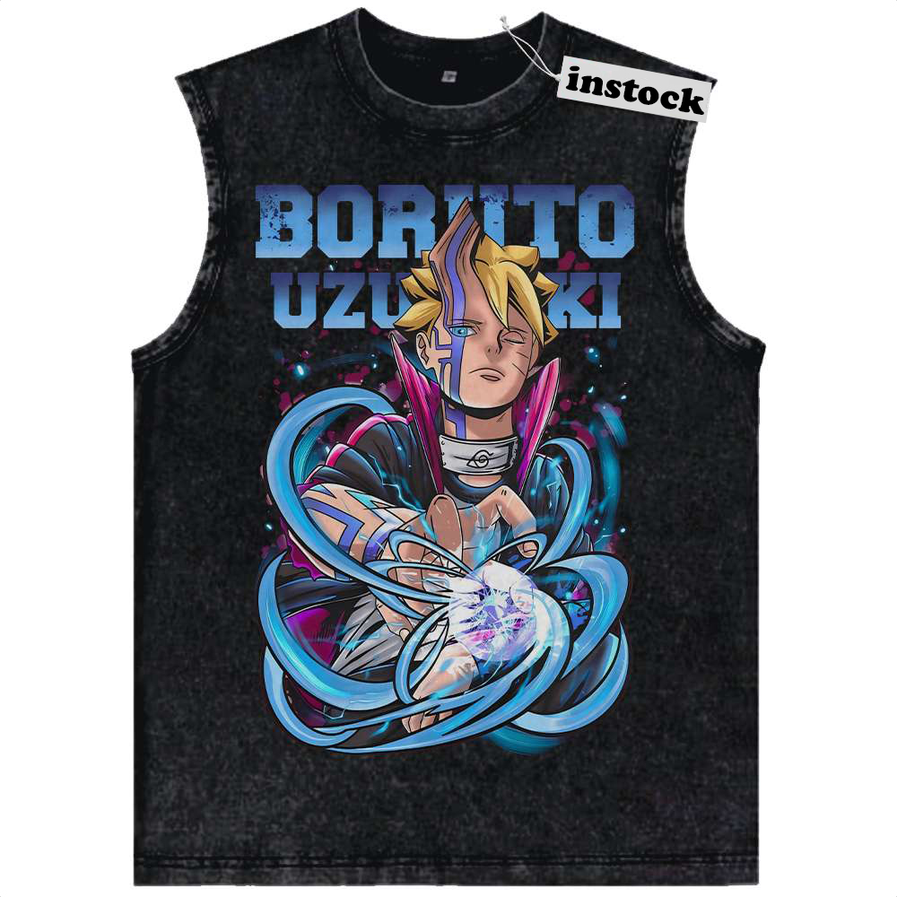 Boruto Uzumaki Tank Top, Naruto Tank Top, Anime Tank Top, Vintage Tank Top