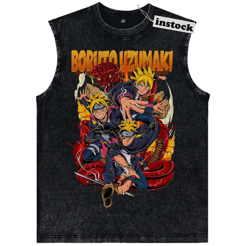 Boruto Uzumaki Tank Top, Naruto Tank Top, Anime Tank Top, Vintage Tank Top