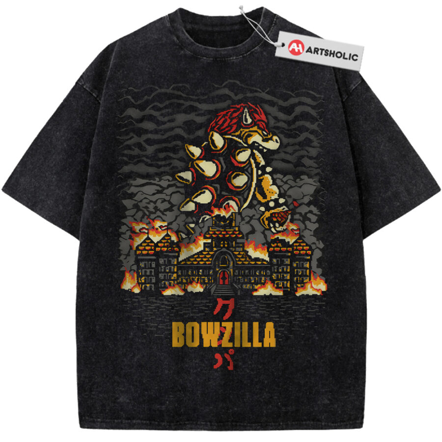 Alternative view of Bowser Shirt, King Koopa Shirt, Super Mario Shirt, Game Shirt, Vintage Tee
