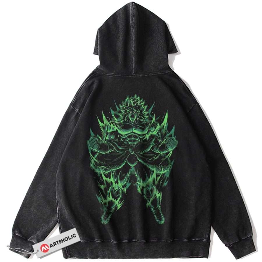 Alternative view of Broly Hoodie, Dragon Ball Z Hoodie, DBZ Hoodie, Anime Hoodie, Vintage Hoodie