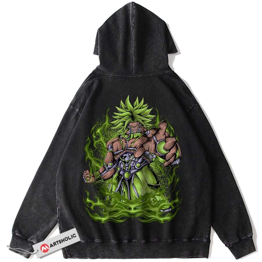 Alternative view of Broly Hoodie, Dragon Ball Z Hoodie, DBZ Hoodie, Anime Hoodie, Vintage Hoodie
